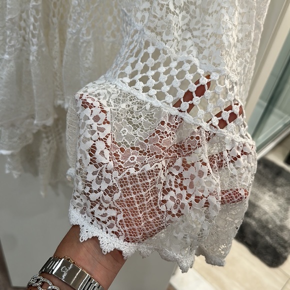 Temptation Positano lace crochet skirt or strapless dress BNWT size L white 🤍 - Picture 12 of 13